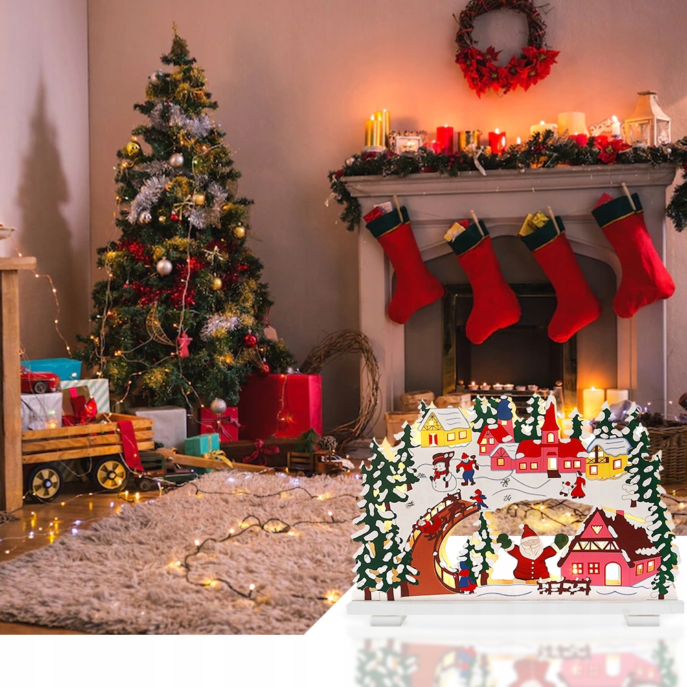 LAMPION ADWENTOWY DEKORACJA ŚWIĄTECZNA OZDODOBA Wysokość produktu 30 cm