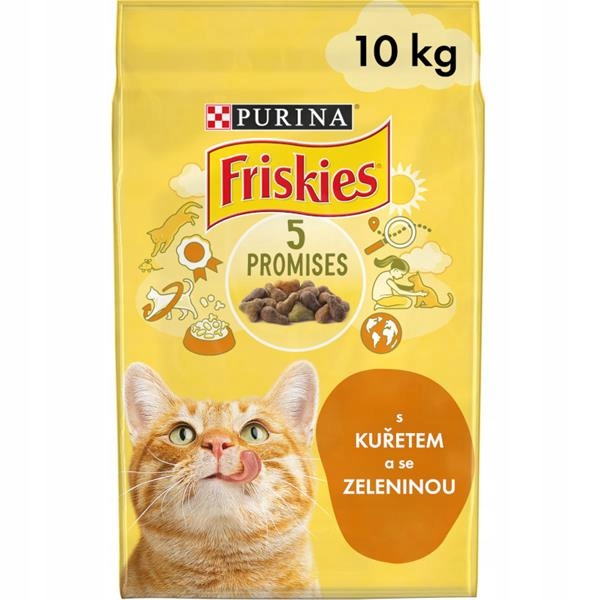 Levně Friskies cat dry kuře, zelenina 10 kg