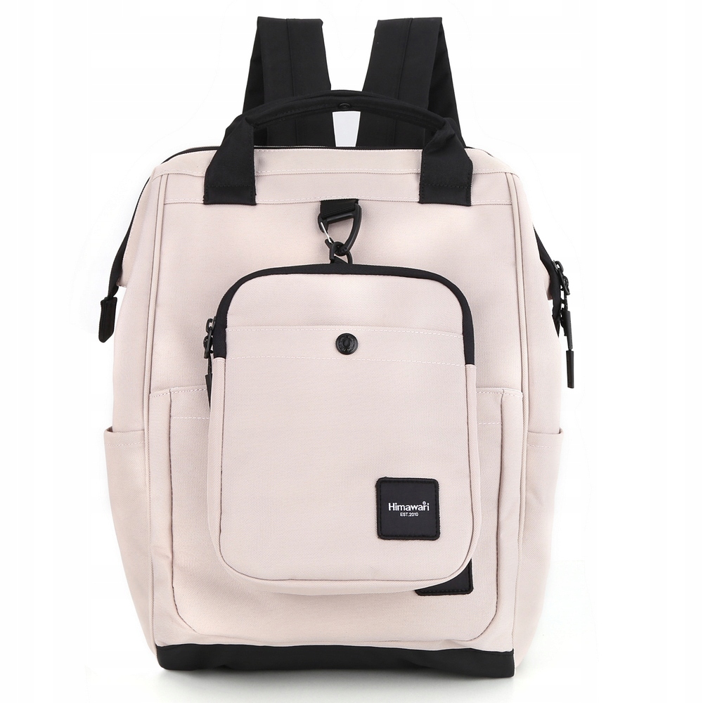 Plecak damski Himawari 0403 na laptopa 15" odpinana torebka 05 beżowy