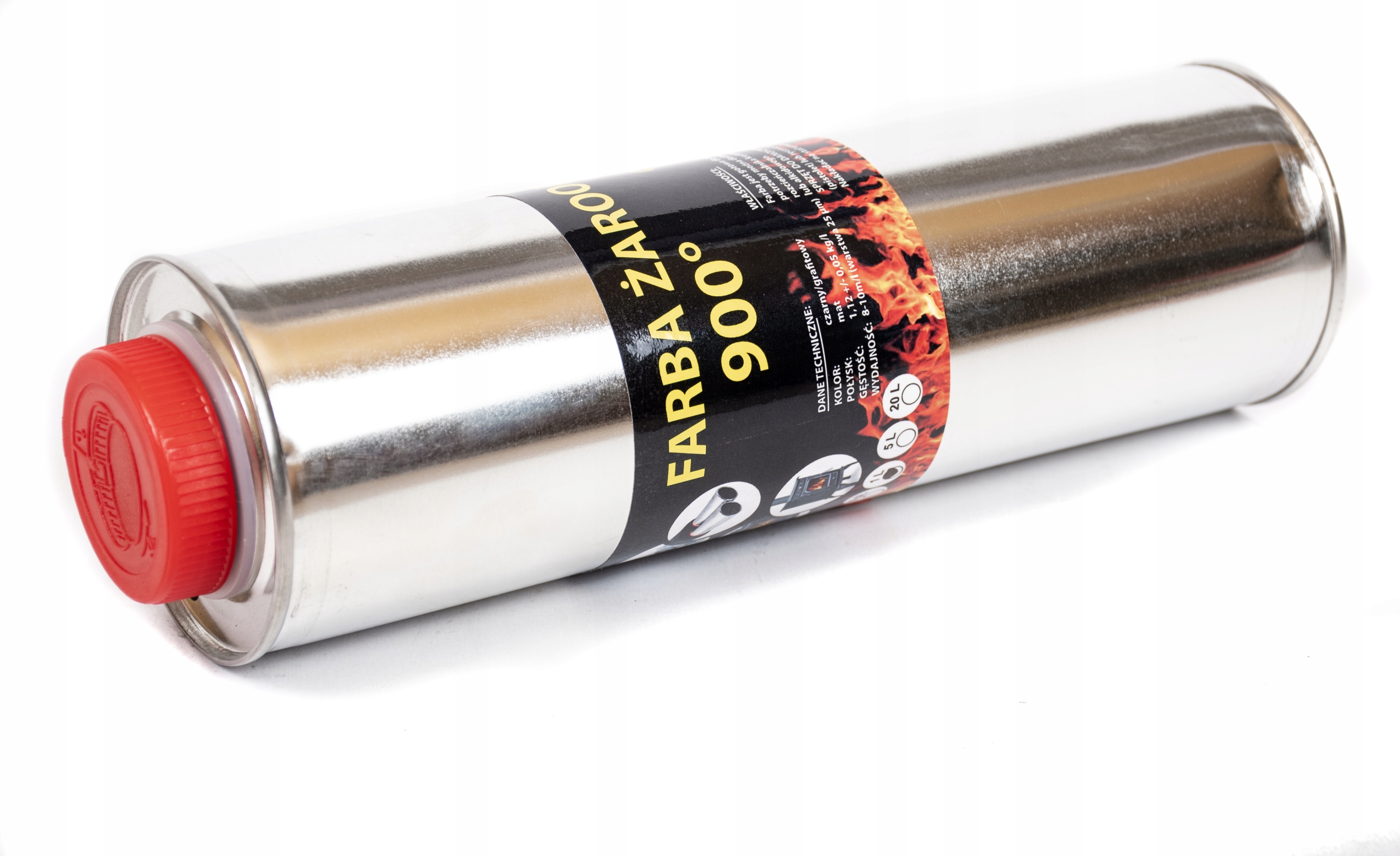 Жаростойкая краска камины глушители 2L черный 800C