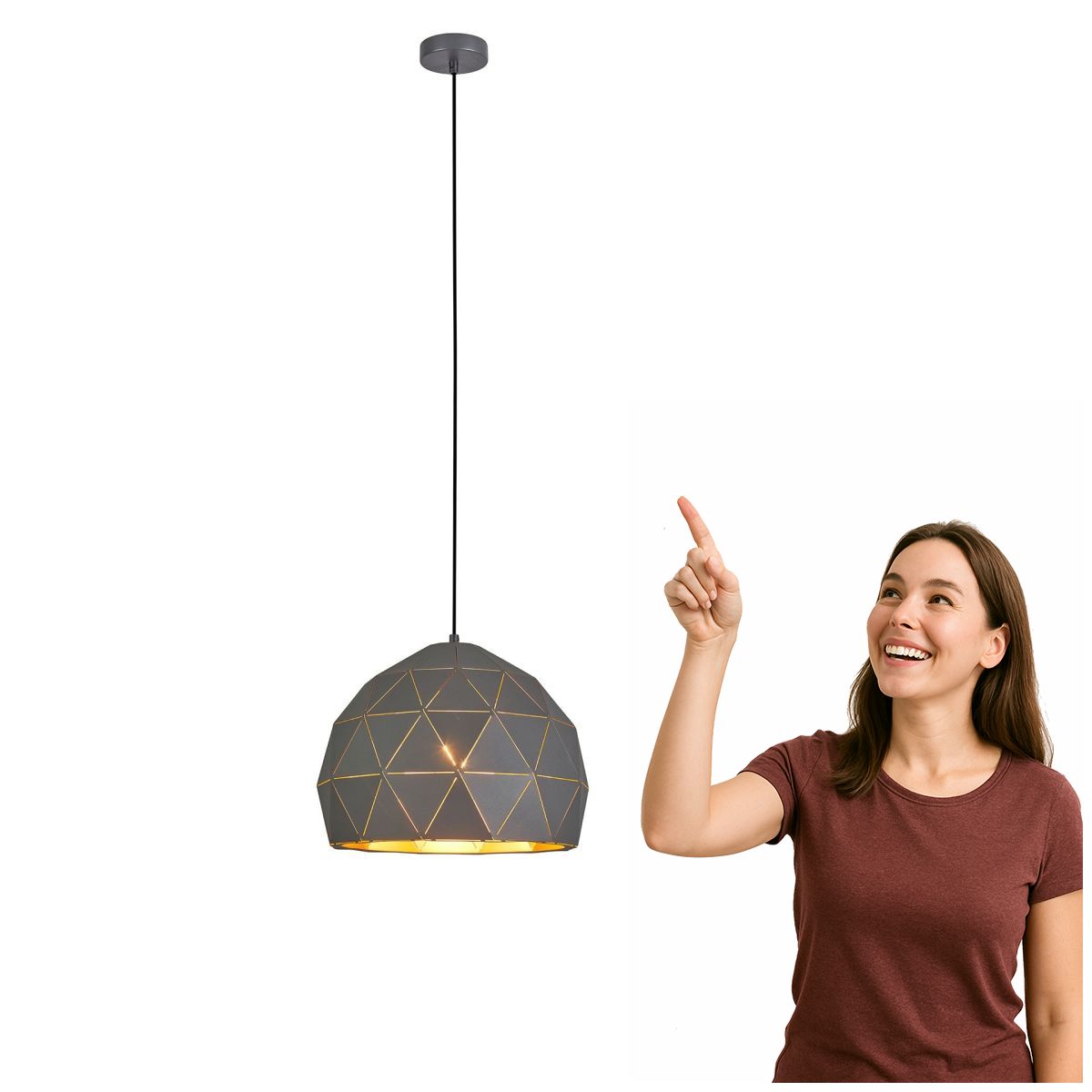 Závesná lampa Harley MDM-3471-1 Gr+gd Italux
