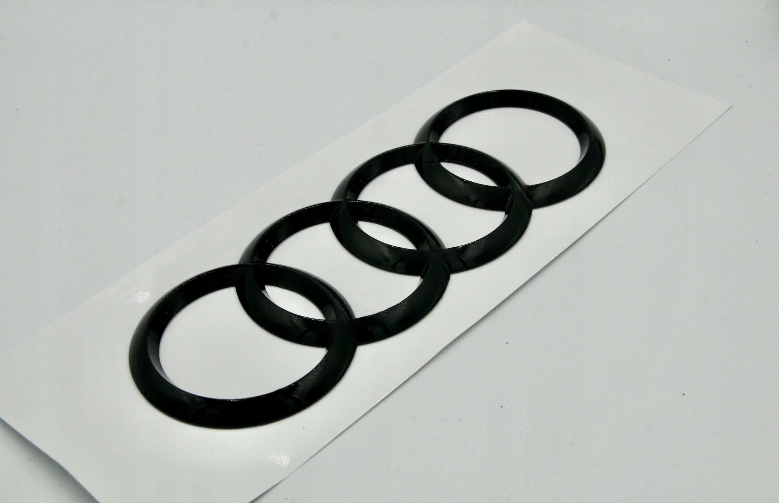 Emblemat logo znaczek ring do Audi 192mm Czarny Połysk tylny na bagażnik