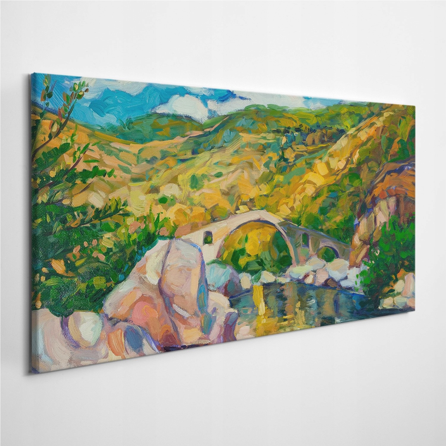 

Obraz na płótnie na ścianę Rzeka Most Góry 100x50