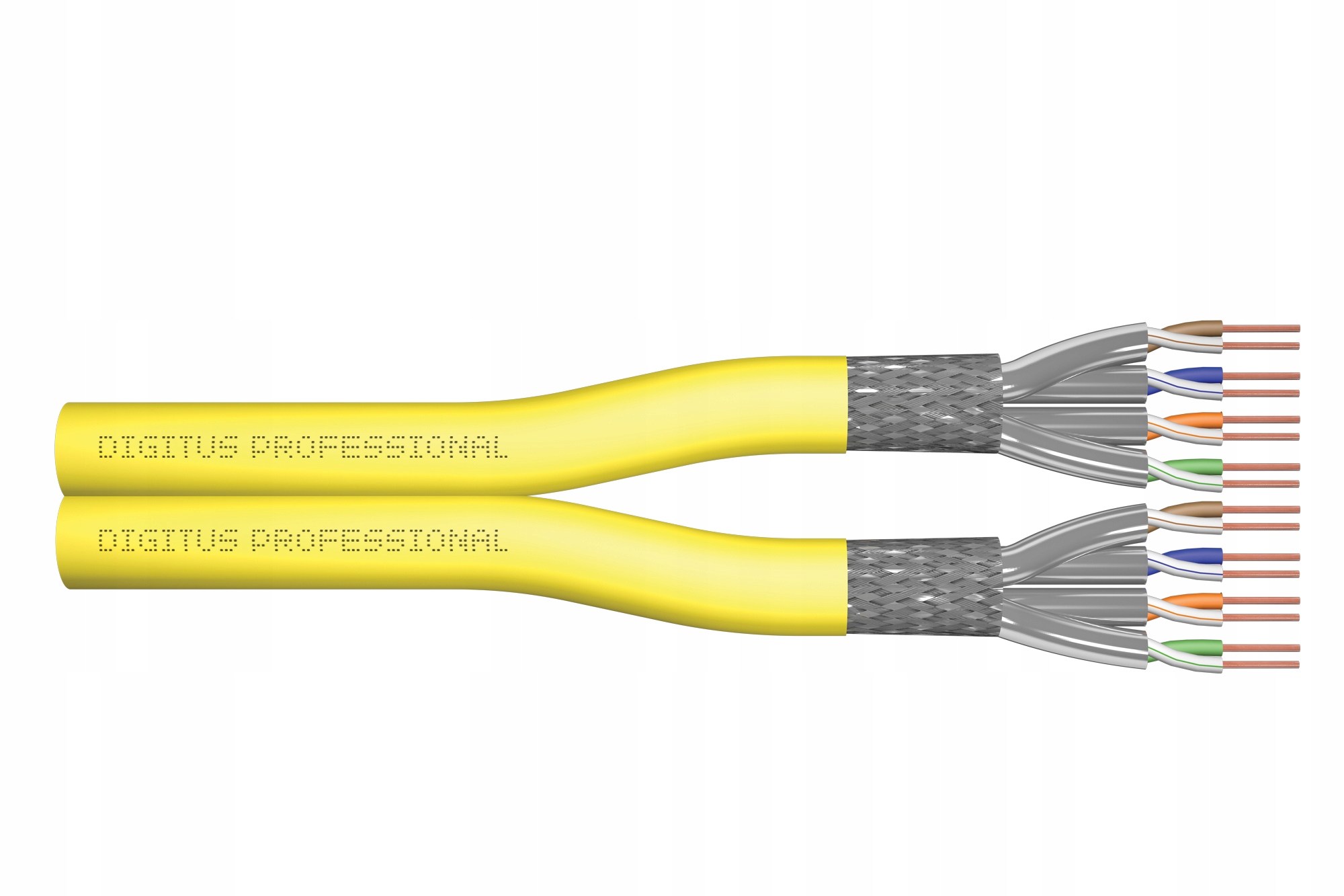 Kabel instalacyjny kat.7A Sftp Lsoh 500m żółty