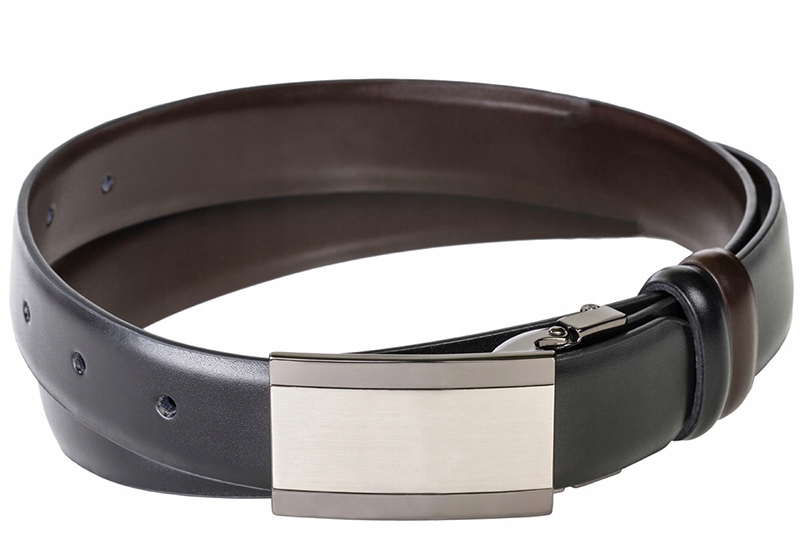 

Skórzany Pasek Męski Spodni Klamra Czarny PD43 120