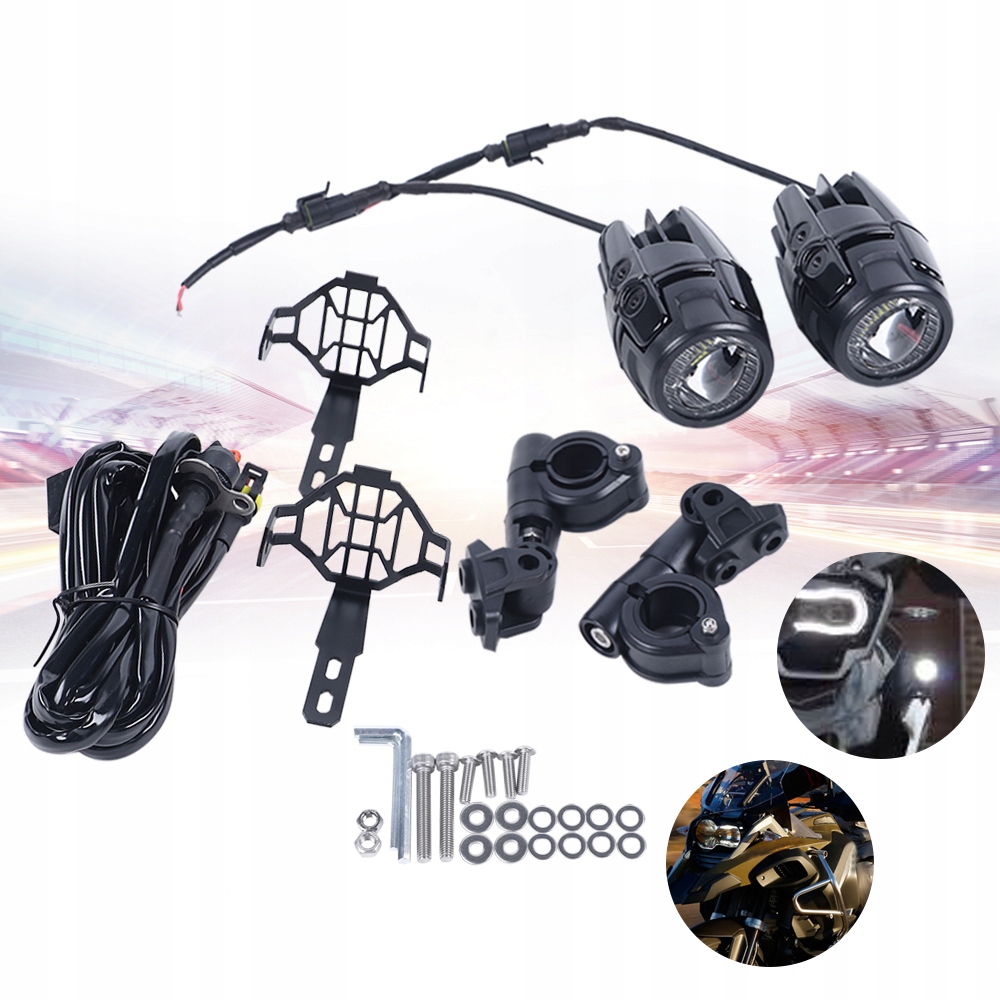 2x Halogeny LED CREE BMW R1200GS F800GS Full kit Producent bez marki