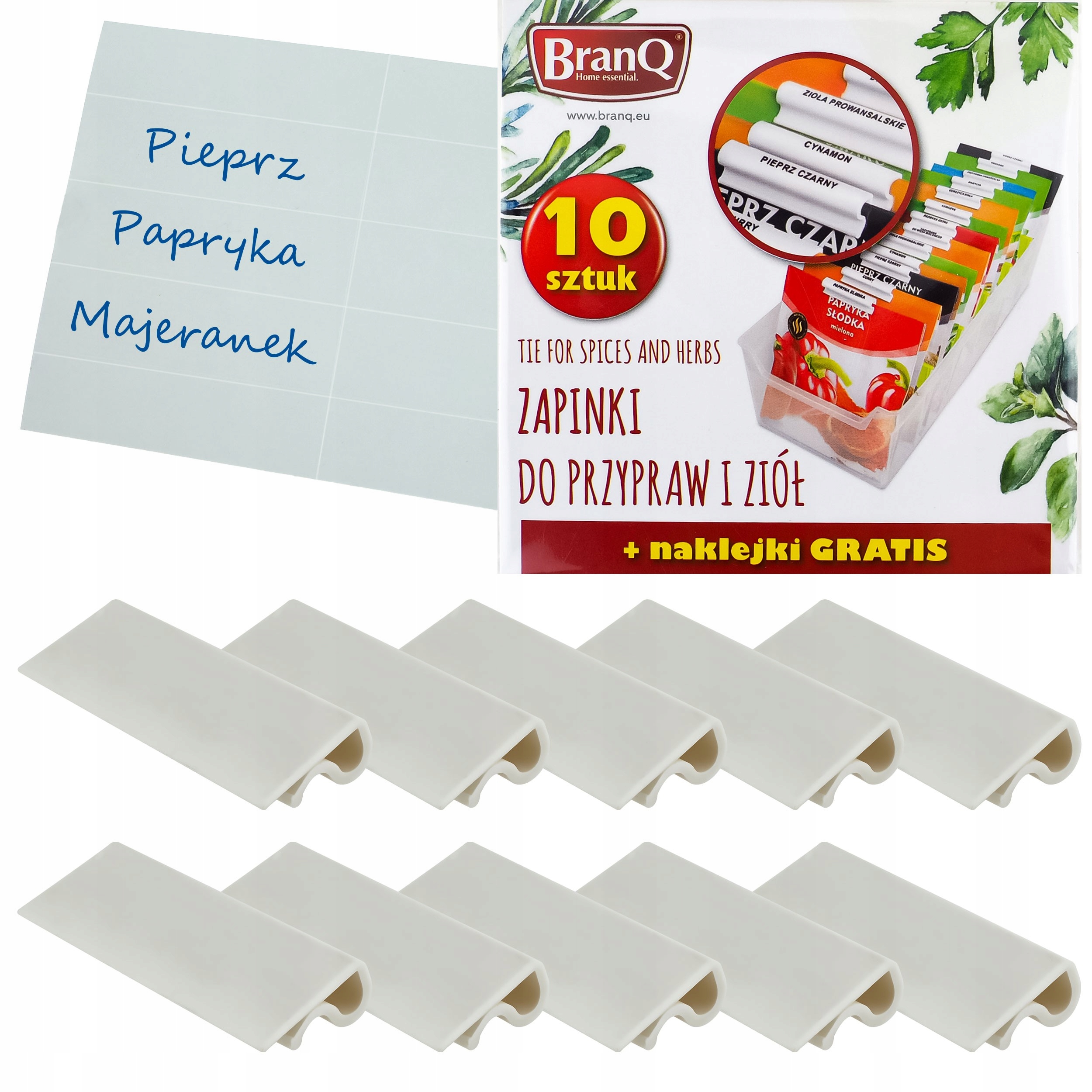 

Klipsy Zapinki Z Opisami Do Przypraw Ziół Torebek