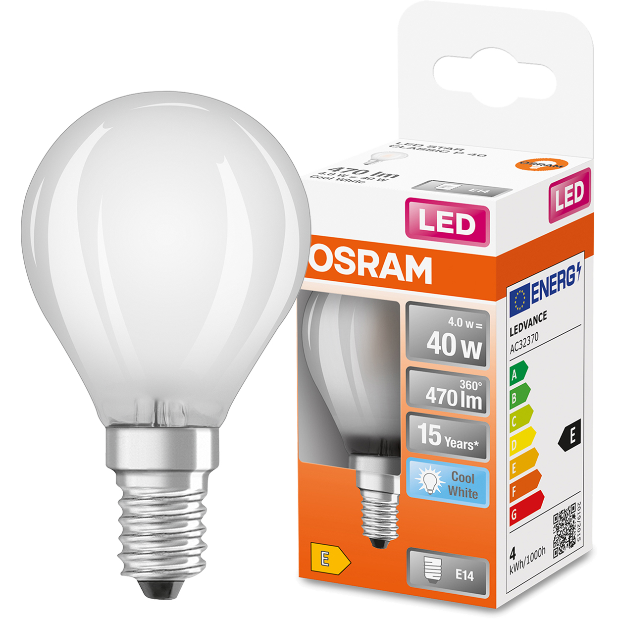 

Żarówka Led Mała Kulka E14 4W 40W 4000K Osram