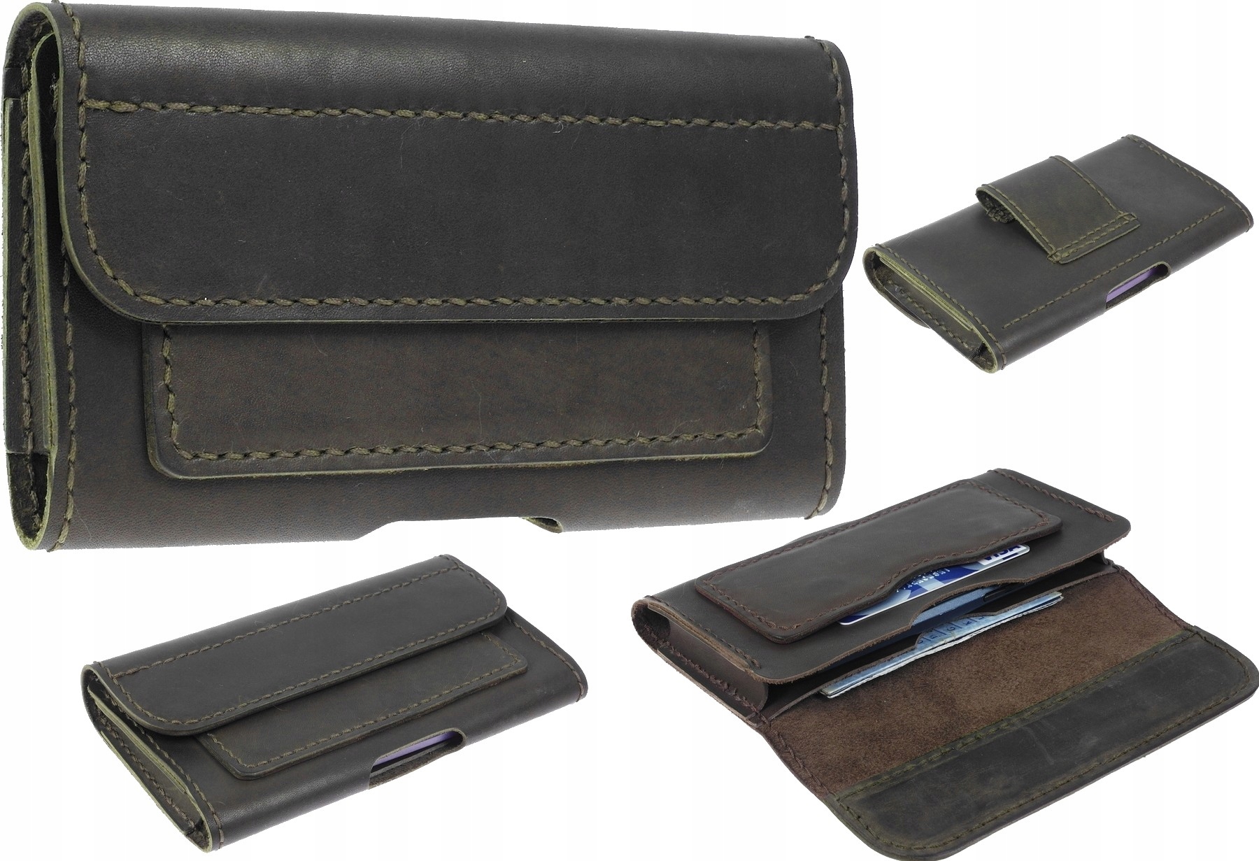 Kožené Puzdro, Ručne Šité, Xiaomi 12 Lite