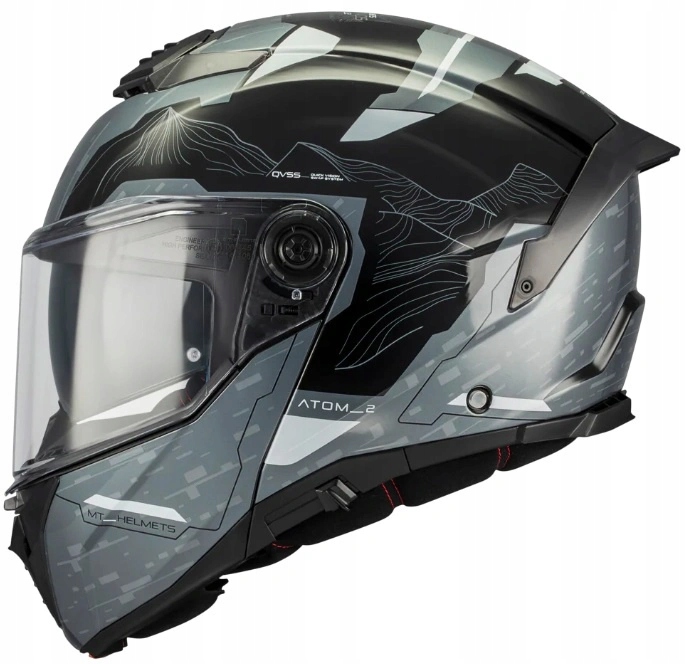 Motocyklová prilba Mt Atom 2 Sv Highlands Black/grey čierna šedá Darčeky