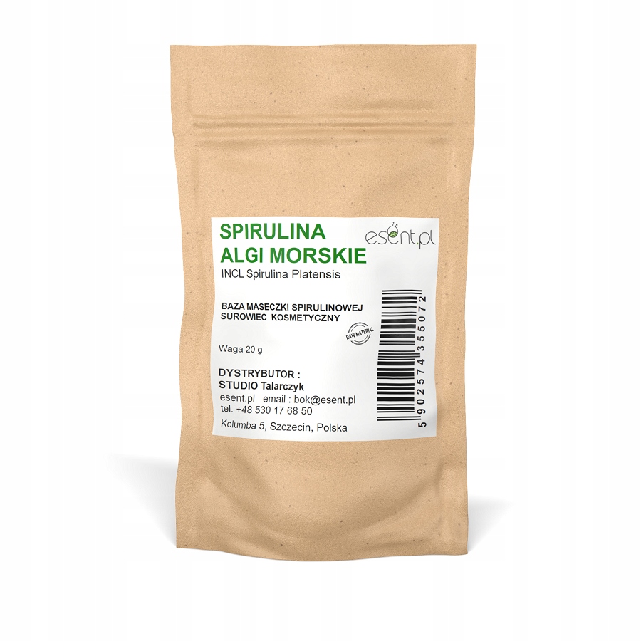 

Maseczka spirulinowa baza 100% naturalna 20 g.