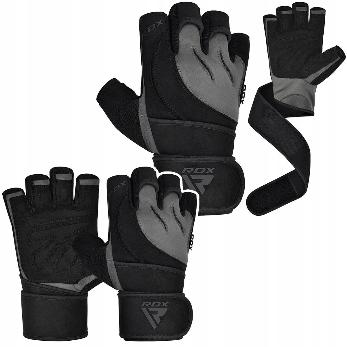 Rękawiczki Na Siłownie Do Podnoszenia Ciężarów Rdx L4 Czarne R. L