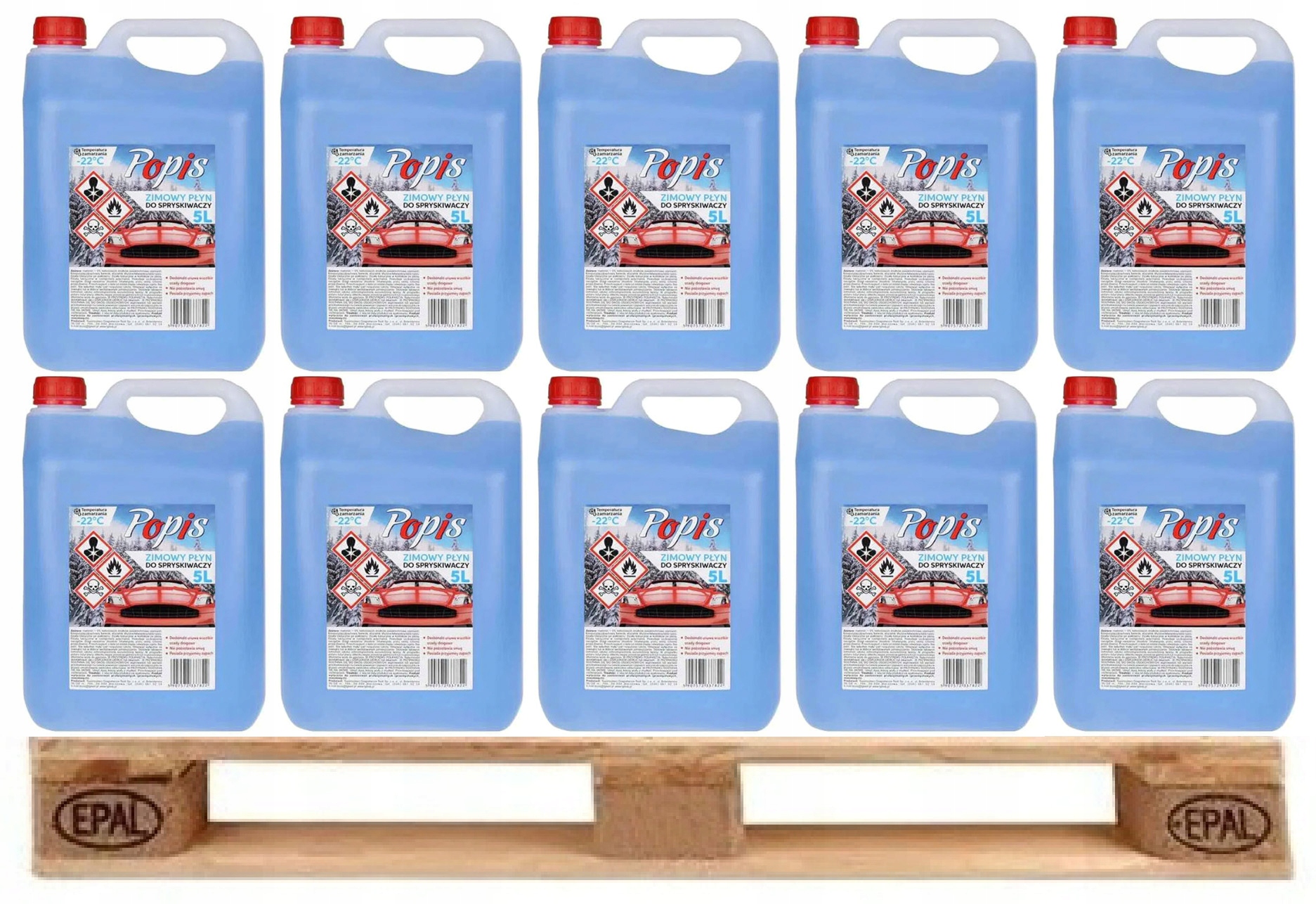 ZIMOWY PŁYN DO SPRYSKIWACZY -22°C ZAPACHOWY 72x5L 360L PALETA