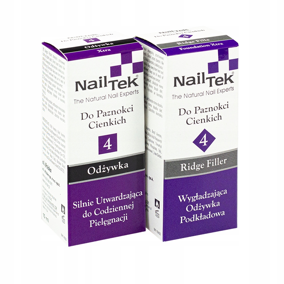 NAIL TEK DUO 4 ZESTAW RIDGE FILLER + ODŻYWKA