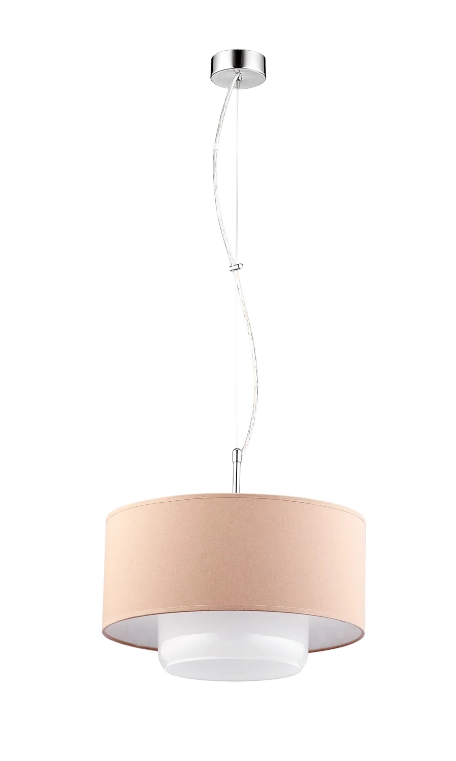 Moderná závesná lampa Aveo Jupiter Abažúr Cappuccino E27 15W