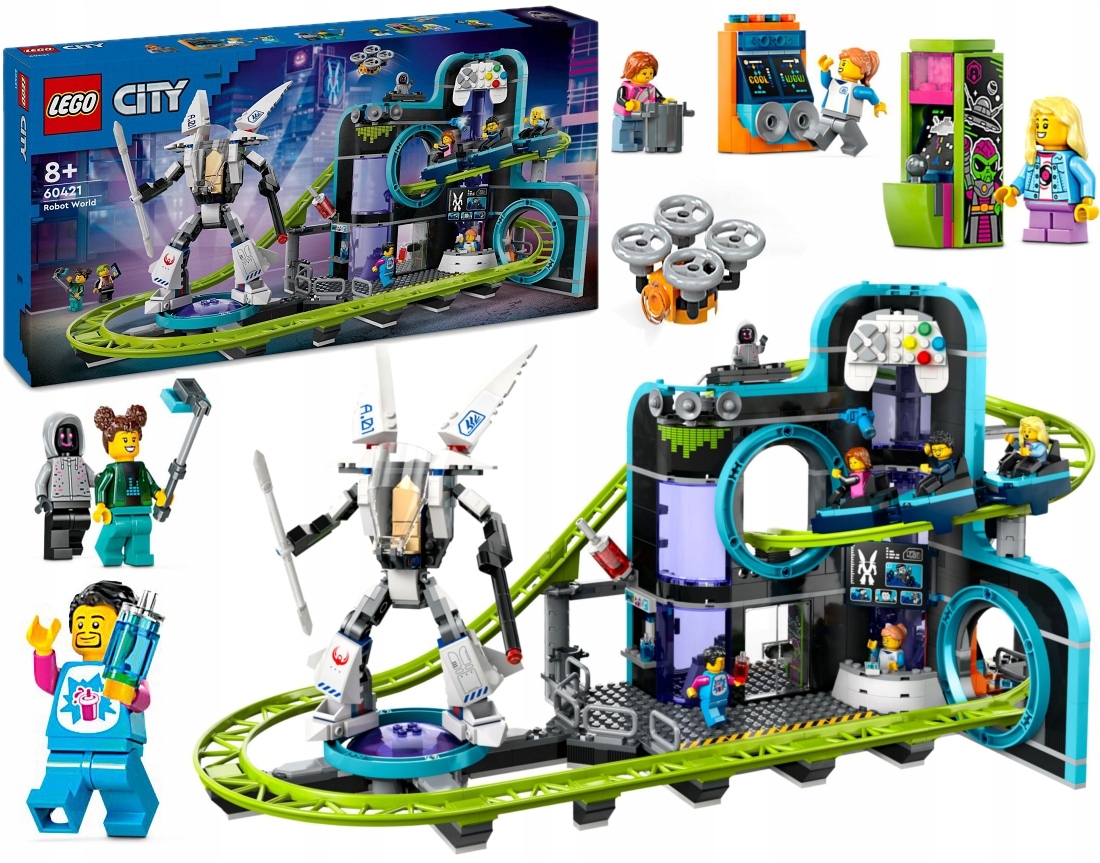 stavebnice Lego City Park Svět Robotů S Horskou Dráhou 60421