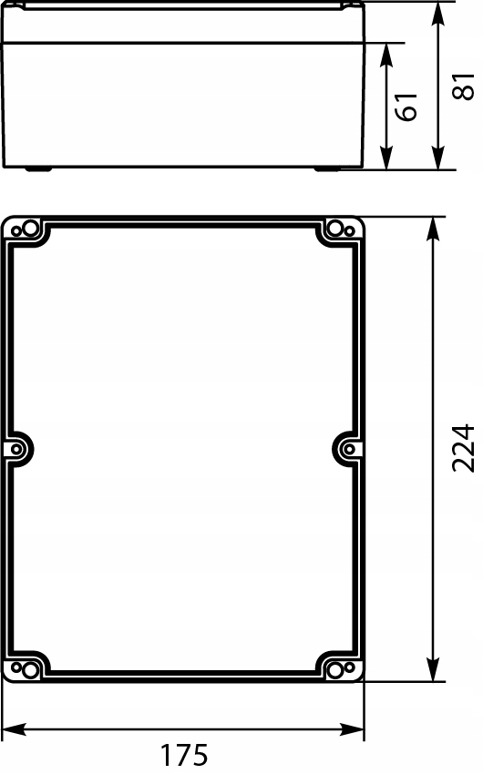 Puszka hermetyczna n/t STRONG 224x175x81mm IP67 Marka Elektro-Plast