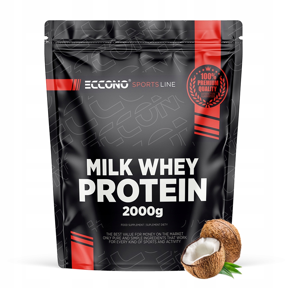 Eccono Milk Whey Protein 2KG Bílkovina Na Noc Kasein Wpc Glycin Glutamin Ko