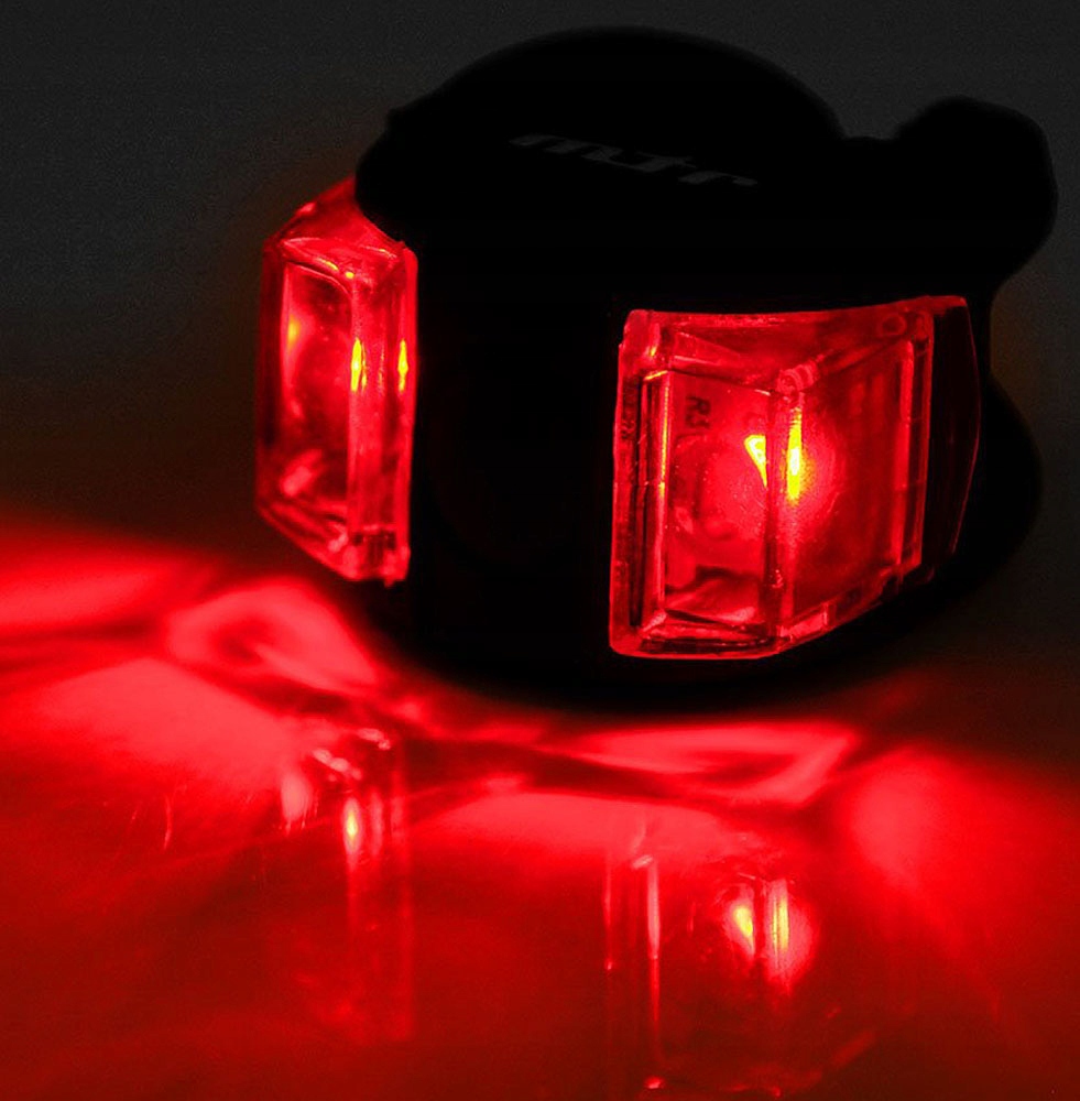 ZESTAW LAMPEK ROWEROWYCH DO ROWERU PRZÓD + TYŁ LED Zasilanie bateria