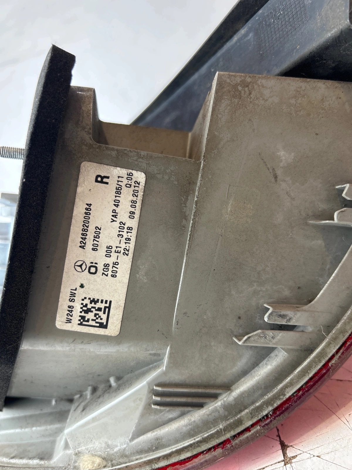 light rear part rear right Mercedes B class W246 LED