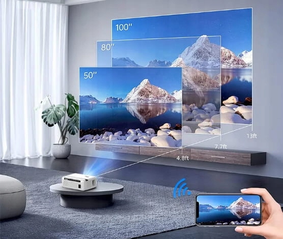 Projektor Rzutnik Full HD 4K 9000lm 300ansi 2000:1 WiFi 2.4/5 GHz Android 9 Marka Zenwire