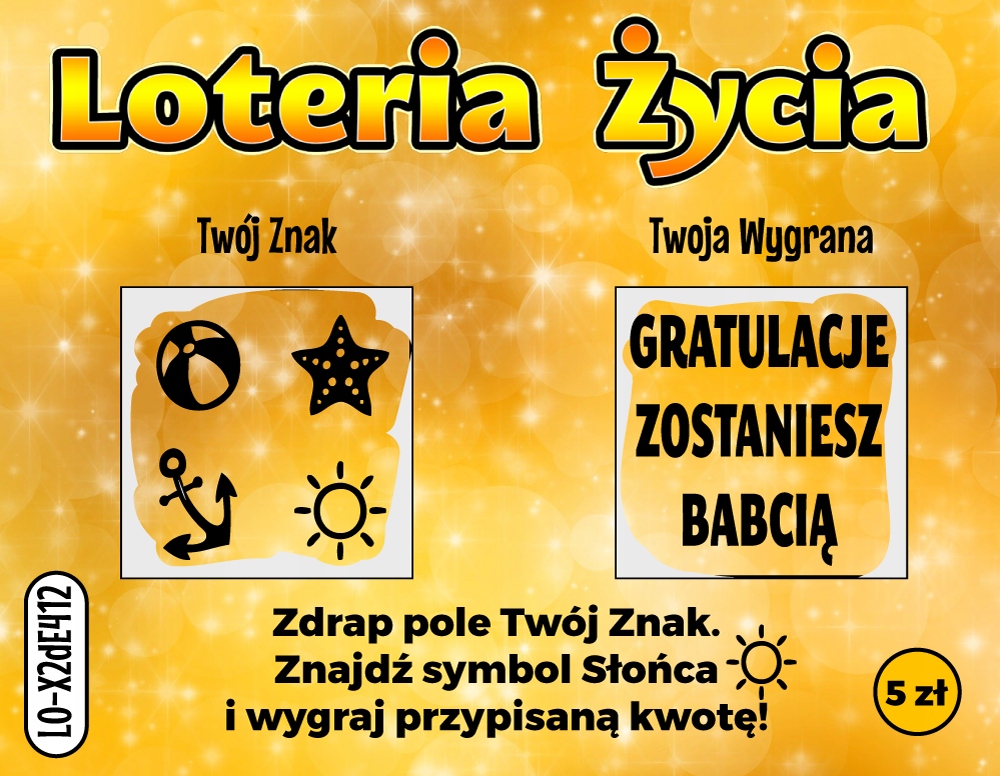 

Zdrapka zostaniesz Babcią niespodzianka loteria