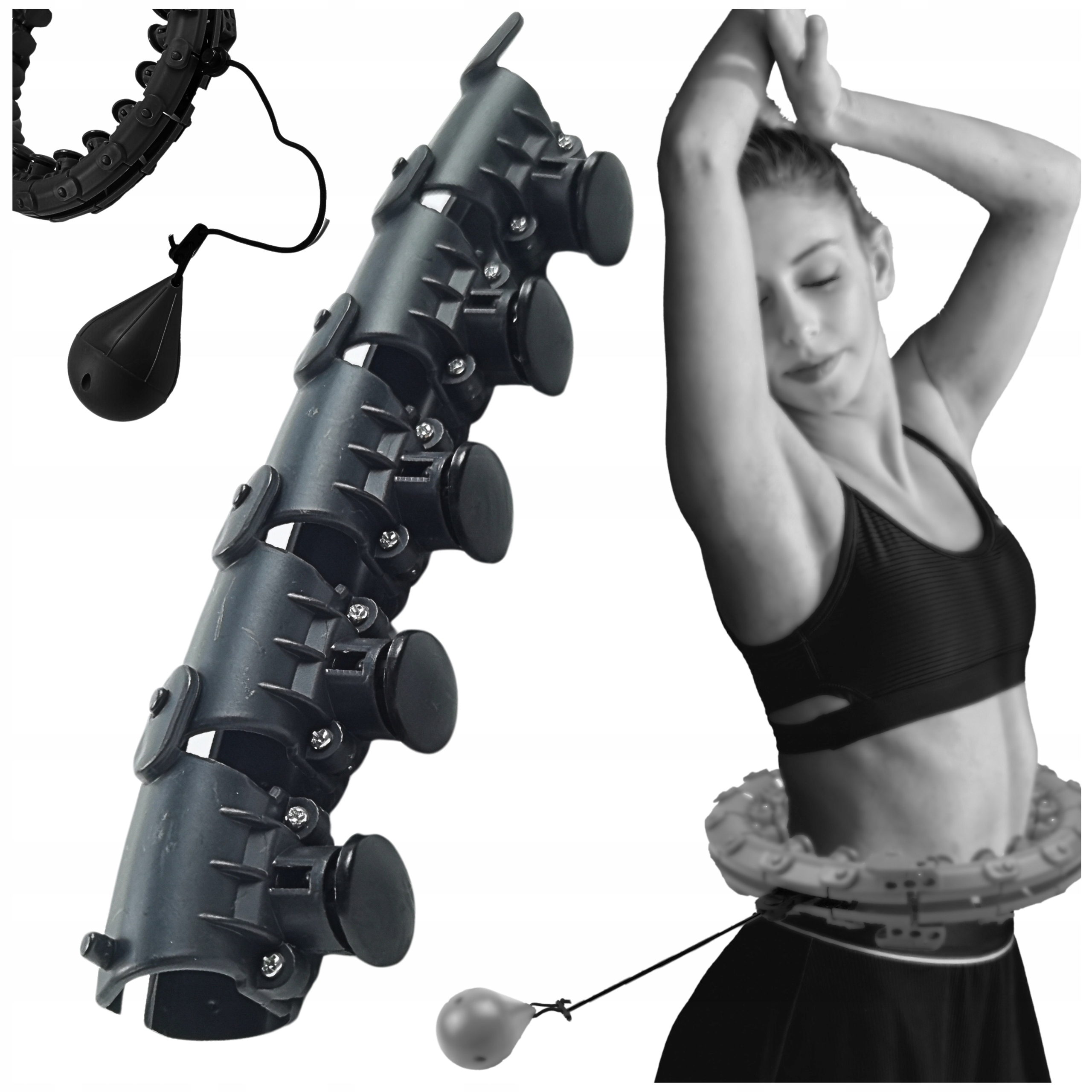 Segmenty Elementy 5 szt. do Hula Hop z Wypustkami Trening Fitness w Domu