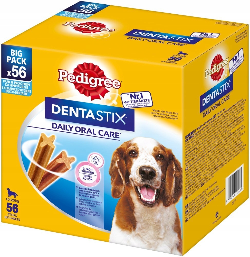 Levně Pedigree DentaStix Medium – pamlsek pro psy středních plemen – 5