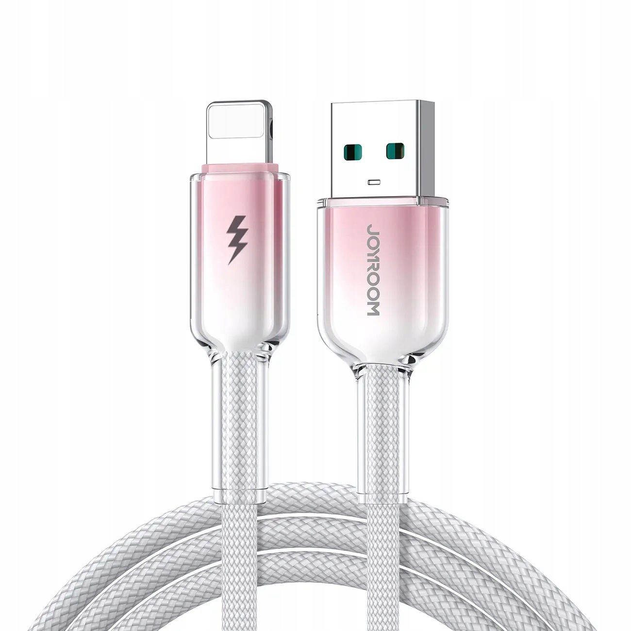 Kabel Joyroom S- A42 Crystal- Clear Series 3A Usb- A Lightning 1,2m biały