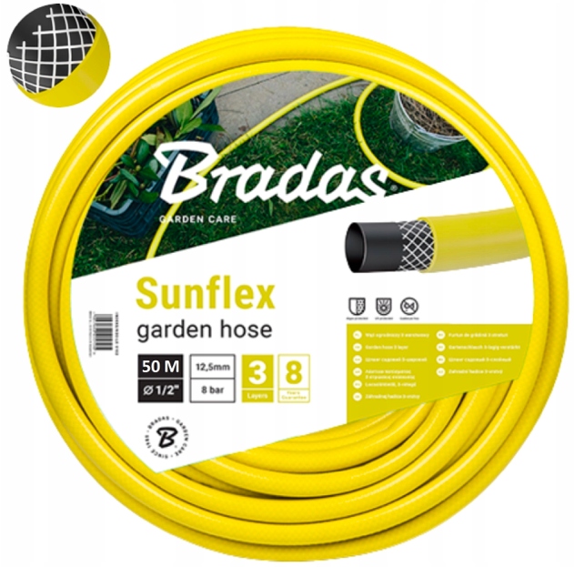 

Wąż ogrodowy Sunflex 1/2 Mocny zwijany 50m Bradas