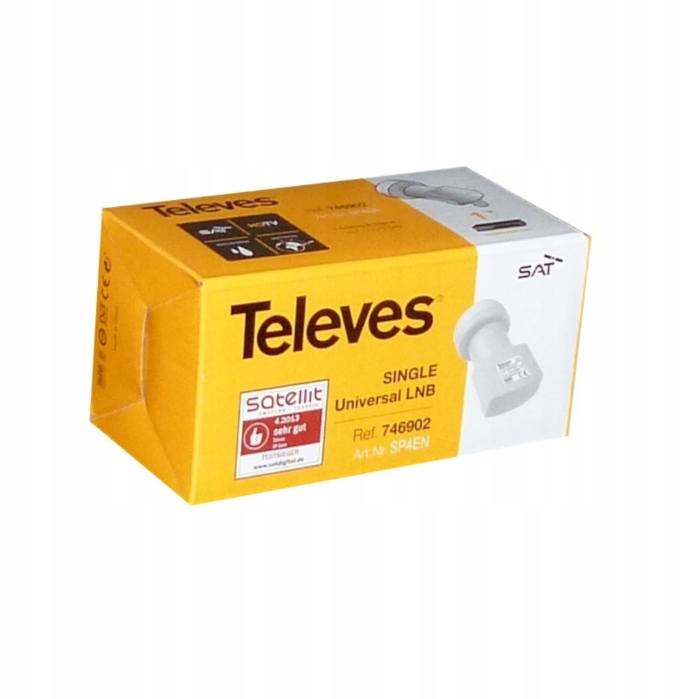 Konwerter Single (pojedynczy) Televes szary Waga produktu z opakowaniem jednostkowym 0.2 kg