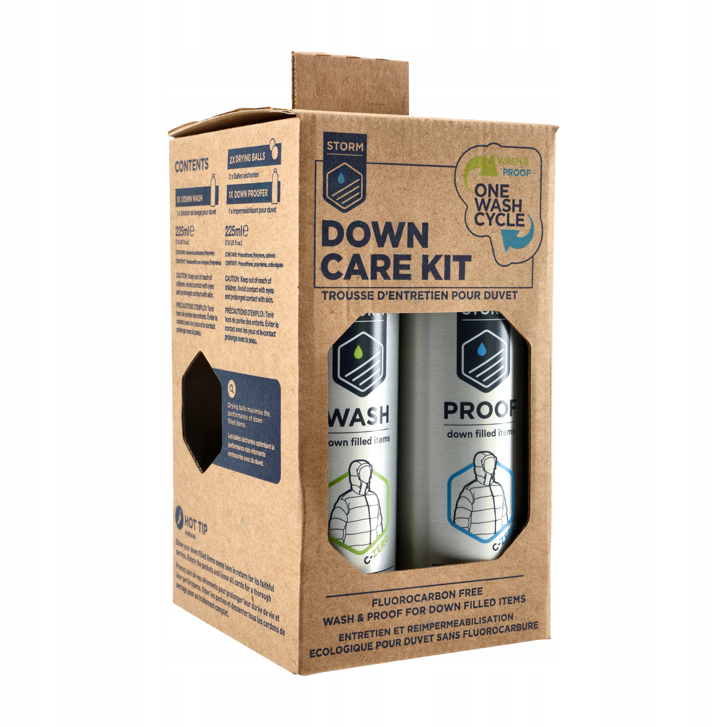 Zestaw środków Storm do pielęgnacji wyrobów puchowych 450ml