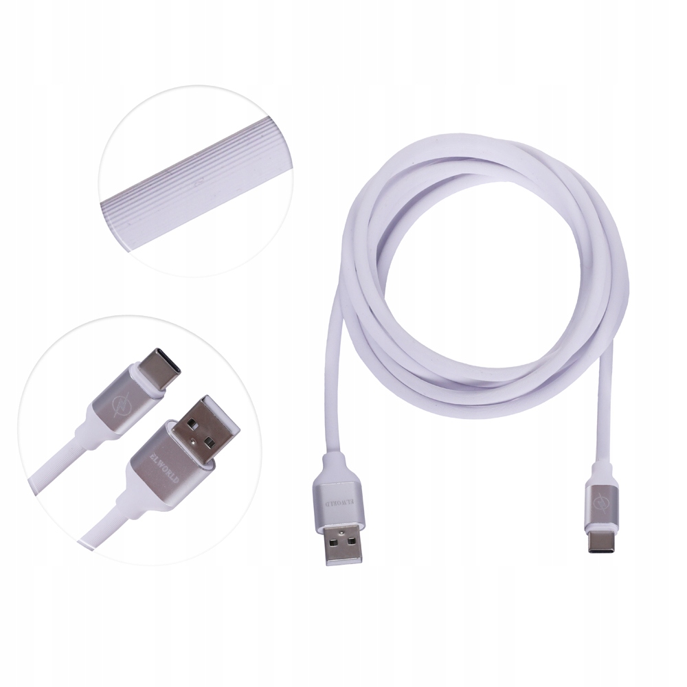 

Kabel Usb Typ-c Silikonowy Okrągły Długość 2M
