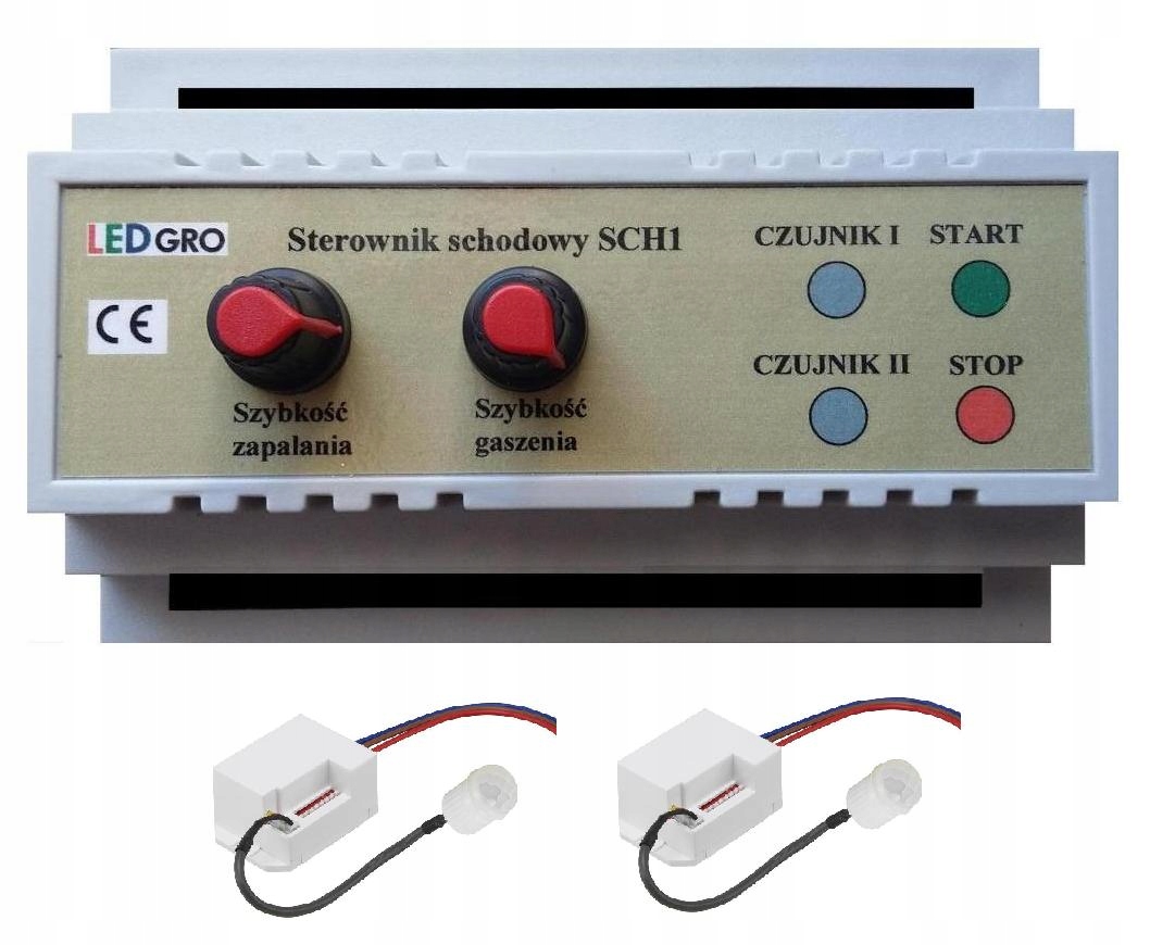 Schodowy sterownik oświetlenia schodów + 2czujniki