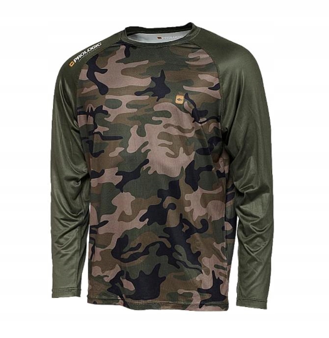 Tričko Prologic Uv Uv Camo Ls XXL Camo/green
