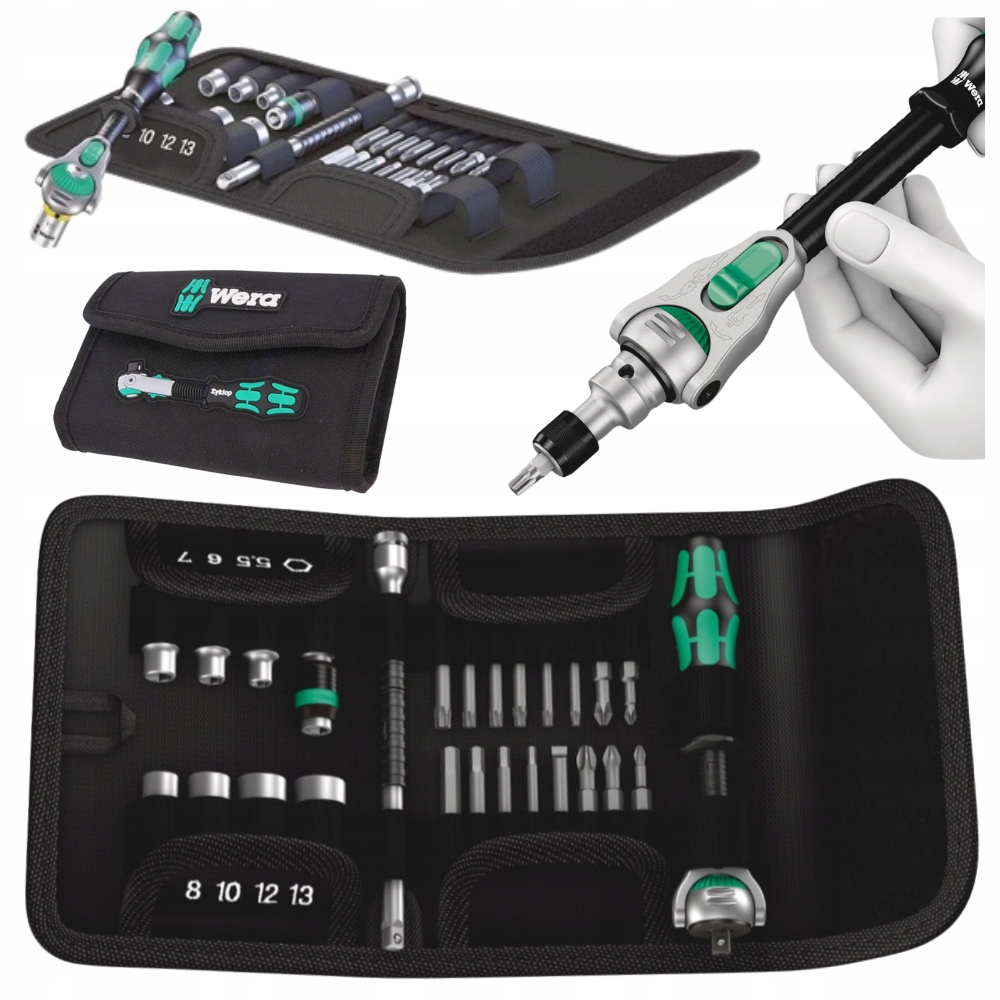 Komplet Wera Zyklop 051045 Hrkálka Sada Bity 1/4 Nástavce Kraftform Bit