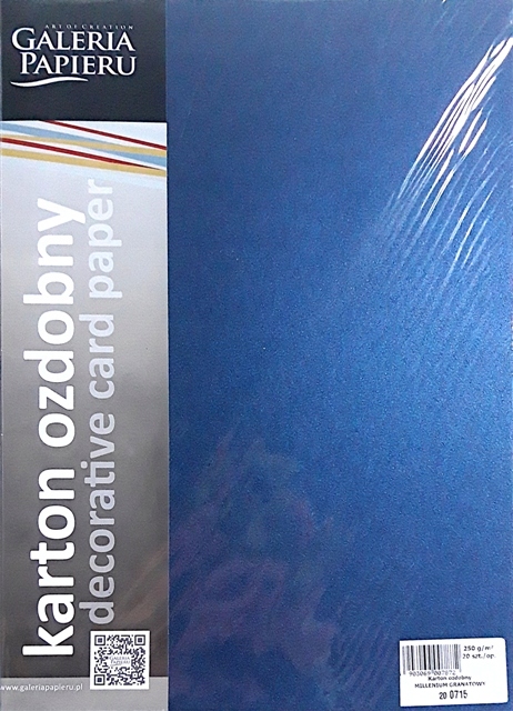 

Karton ozdobny Millenium A4 250g Granatowy 200715