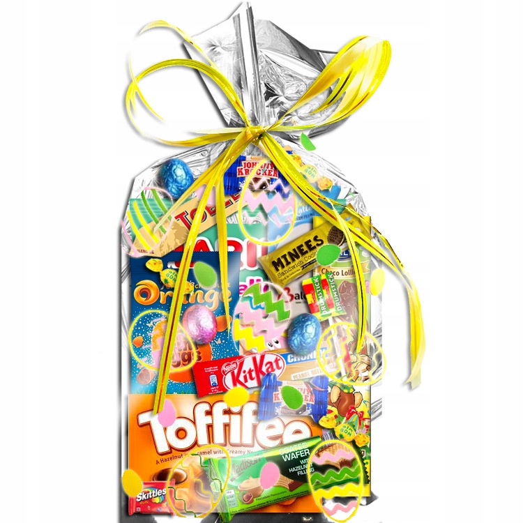 Duża Paczka Słodyczy Wielkanoc-ne Na Zając-a Dla Dzieci Zajączek Zestaw