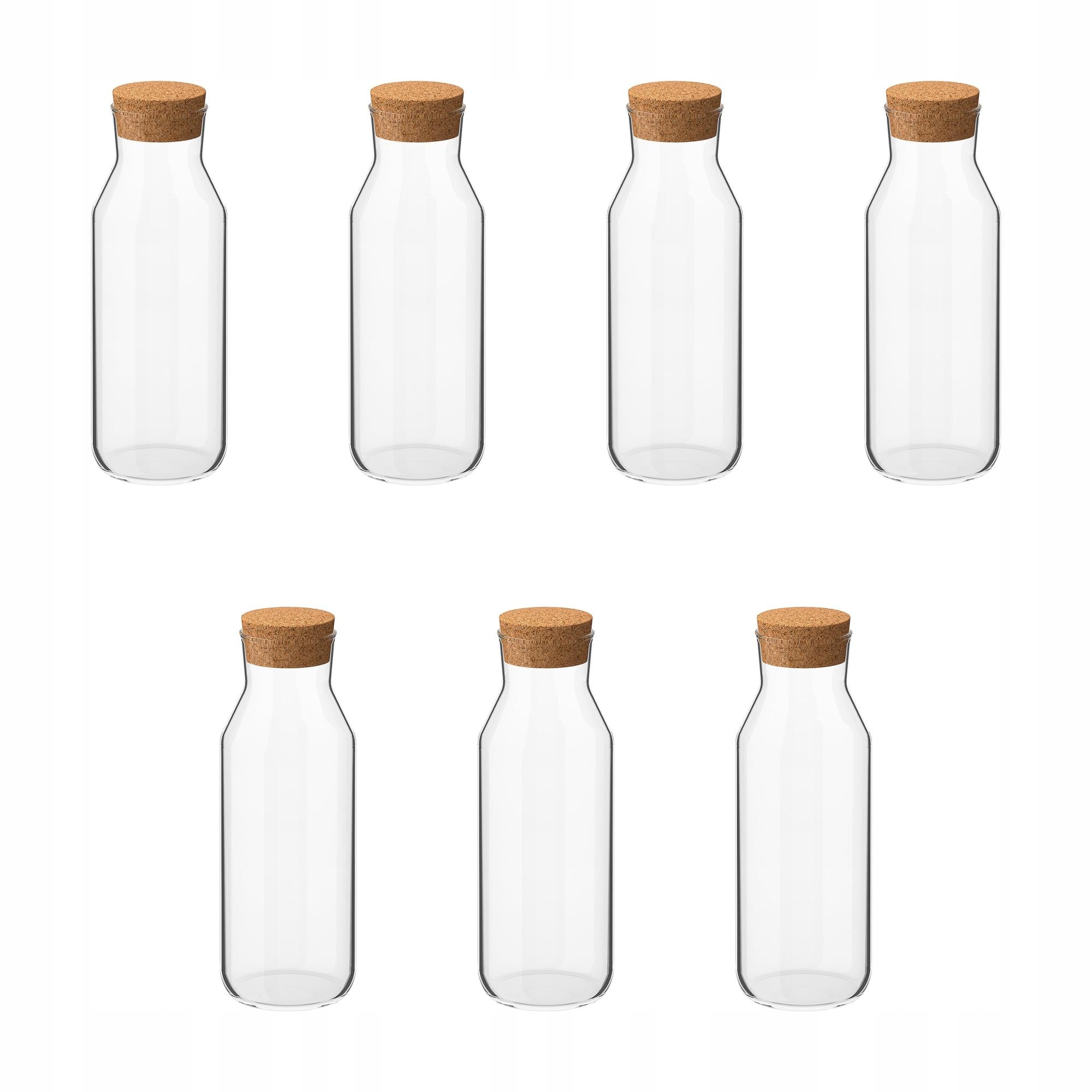 7 ks Skleněná karafa 0.5 l se zátkou Ikea 365+