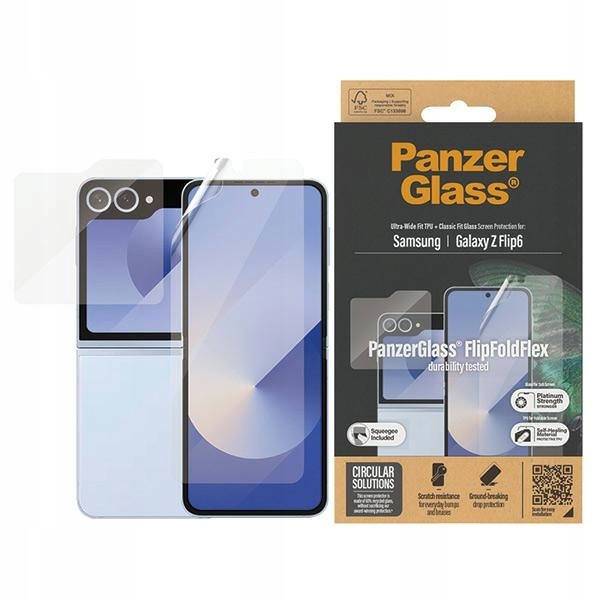 PanzerGlass Bundle 2v1 pro Samsung Z Flip6 F741 Ochranné pouzdro na displej, ultra široké