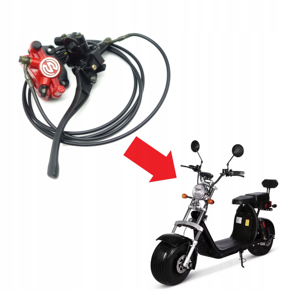 Kompletní hydraulický zadní brzdový systém pro Bili Coco City Coco CP-1 /Velex