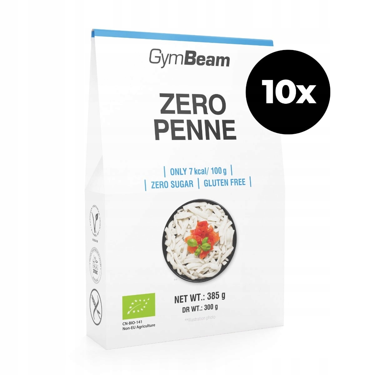 Bio Zero Penne, GymBeam, 10 x 385 g