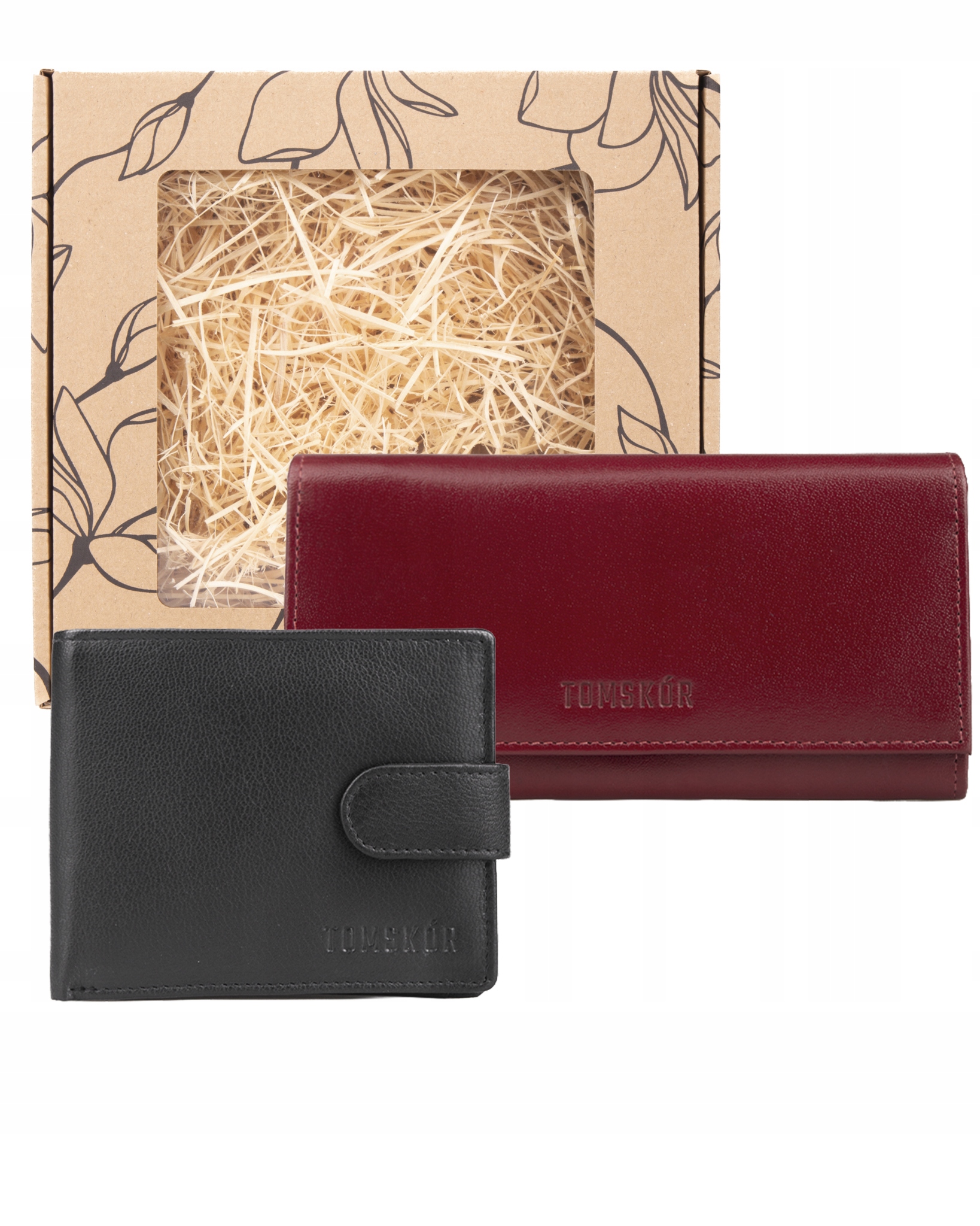 Dárková Sada Pro Páry Rodičů Prarodičů Kožená Dámská Peněženka Pánská Peněženka