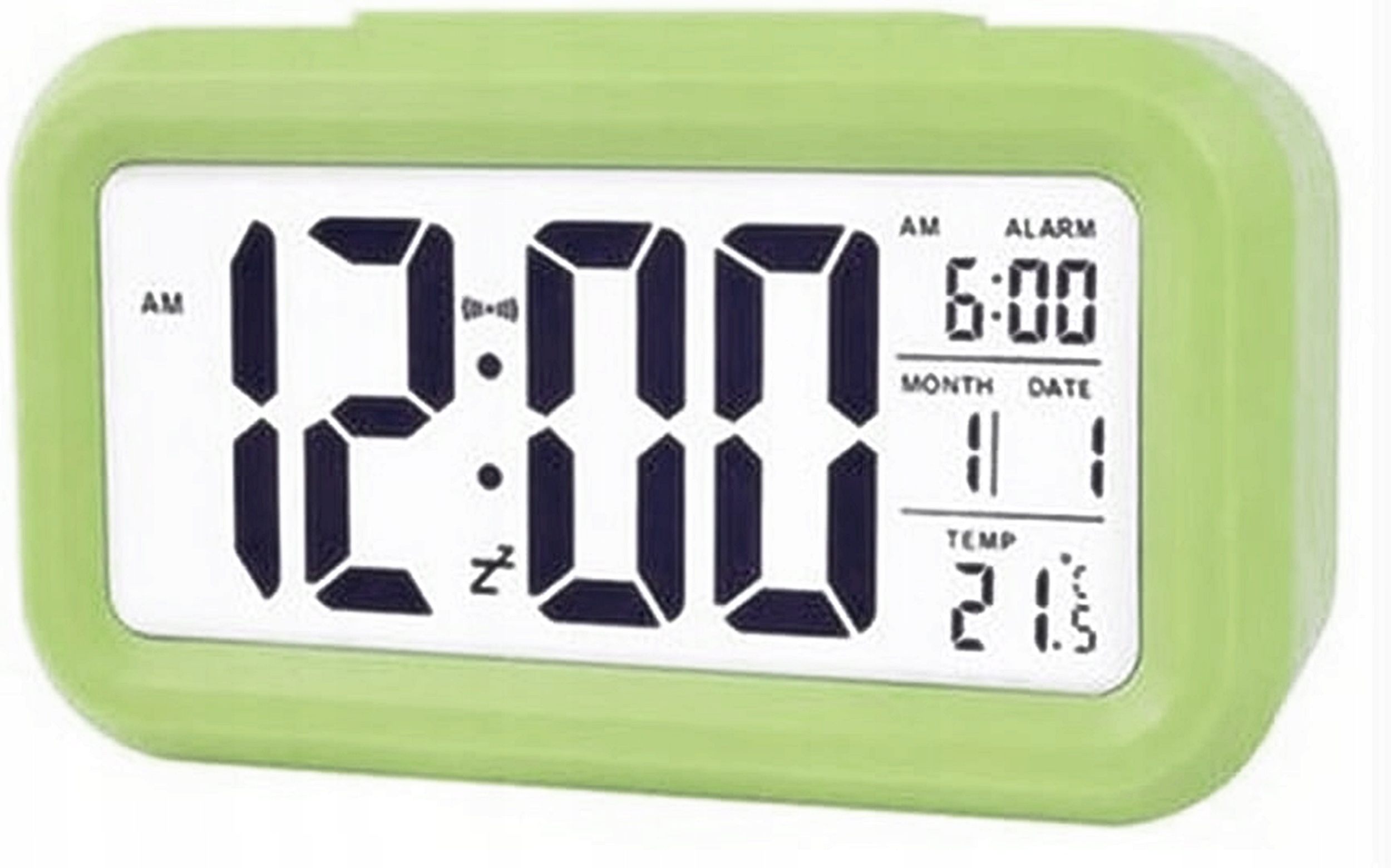 BUDZIK CYFROWY ZEGAR TERMOMETR KALENDARZ WYŚWIETLACZ LED ELEKTRONICZNY Marka inna