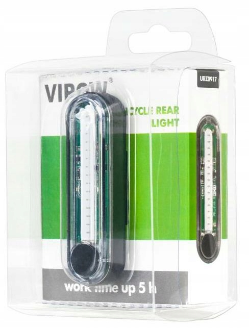 VIPOW LAMPA ROWEROWA TYLNA COB Z KABLEM USB 50LM Rodzaj tylne