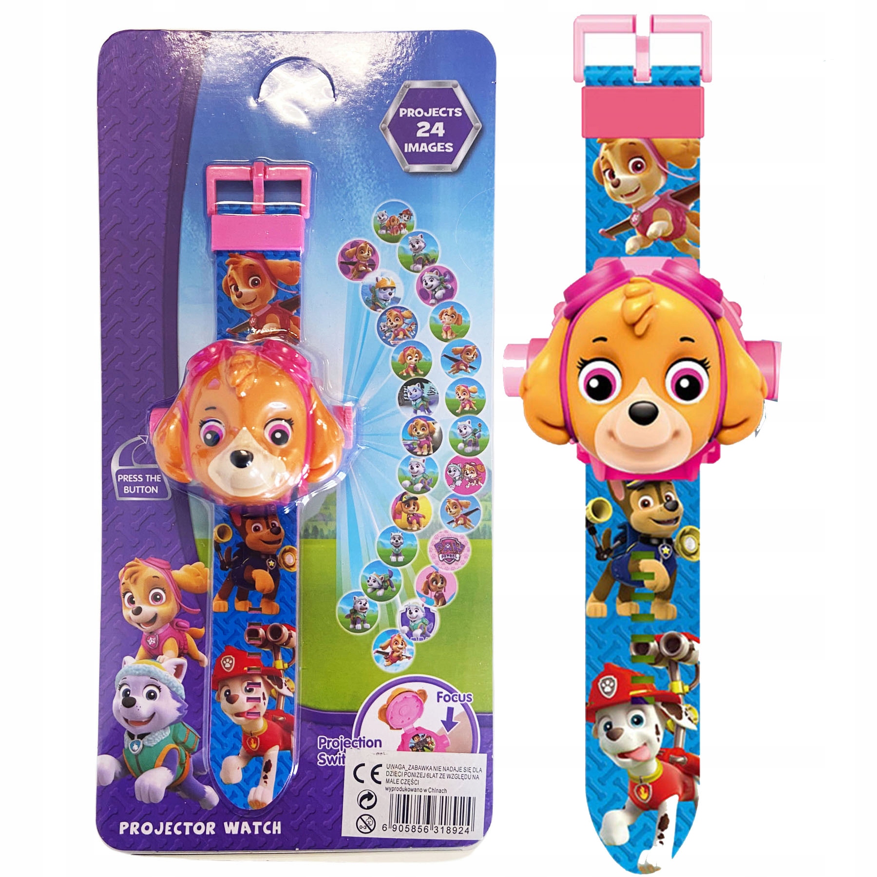 PSI PATROL SKYE ZEGAREK 3D Z PROJEKOTOREM RZUTNIK WYŚWIETLA OBRAZ FIGURKA Rodzaj cyfrowe