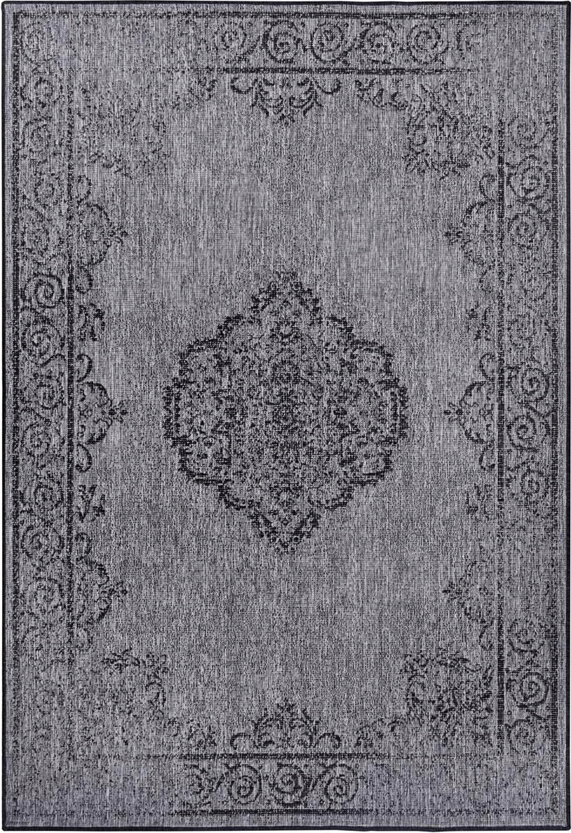 Koberec černý oboustranný, plochý 160 x 230 cm