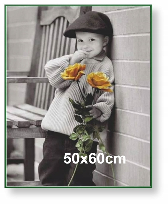 Hliníkový rám pro obraz, fotografii nebo plakát 50 x 60 cm, zelený