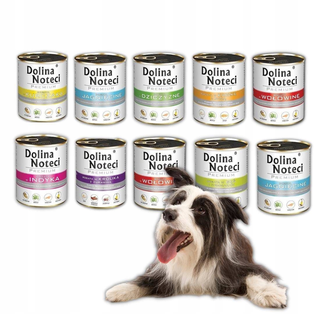 Dolina Noteci Premium Krmivo pro psa Mix Chutí Bez ryb Plechovka 10x800g