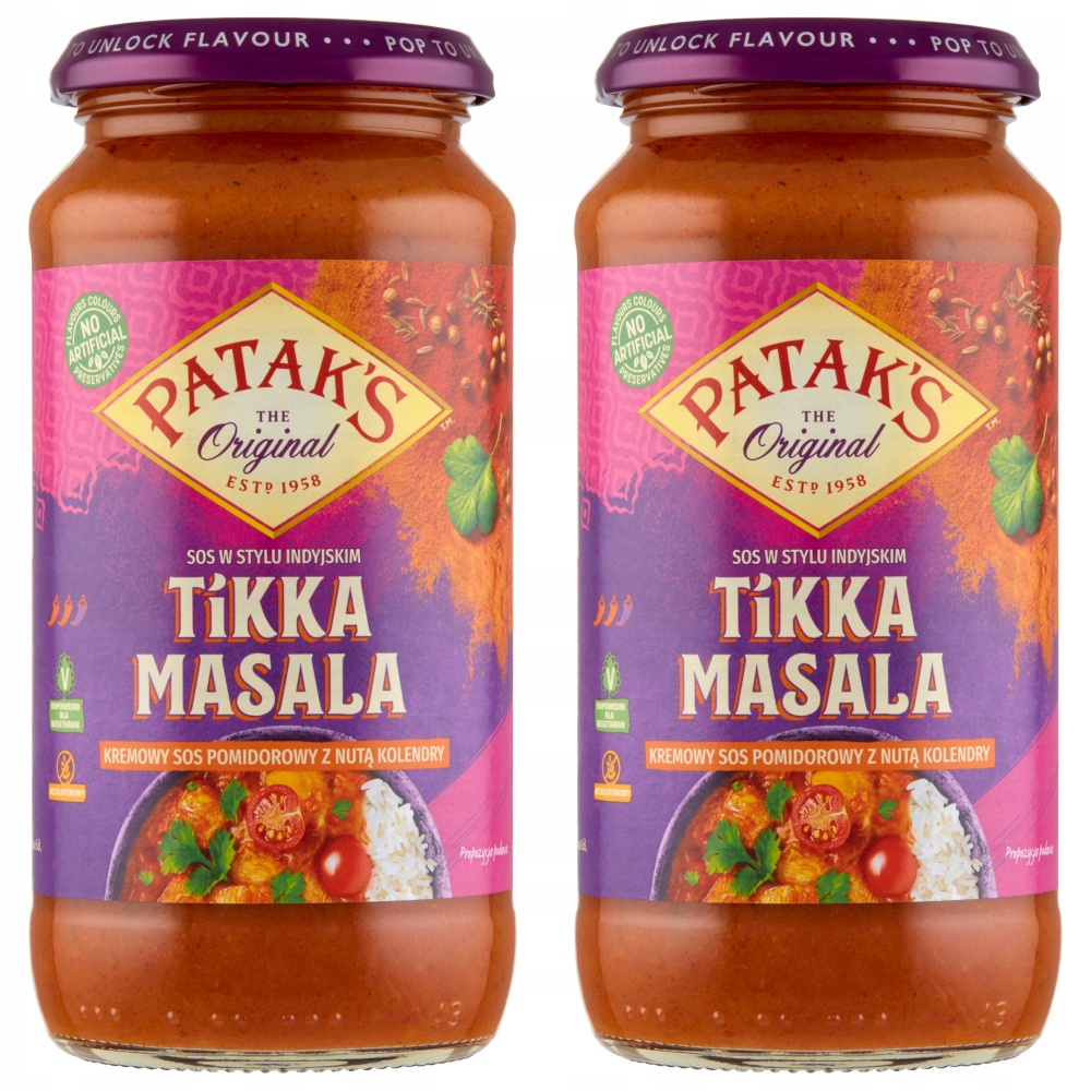 

Patak's Indyjski sos pomidorowy tikka masala 900g
